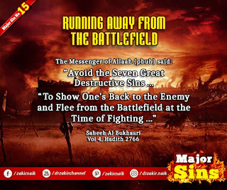 MAJOR SIN. 15. RUNNING AWAY FROM THE BATTLEFIELD