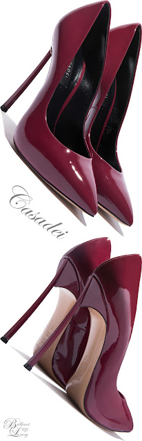 ♦Bordeaux red Casadei Blade pumps #casadei #shoes #red #brilliantluxury