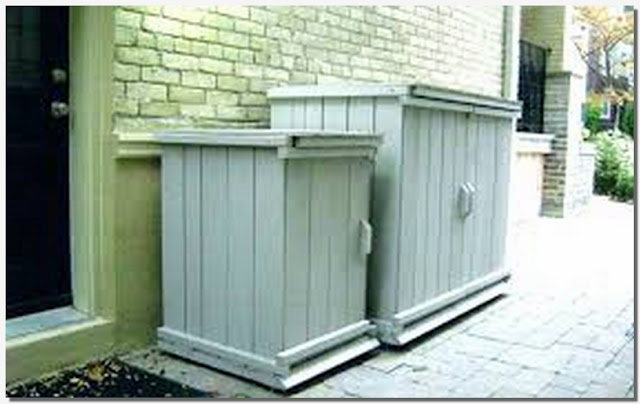 Outdoor trash can storage plans