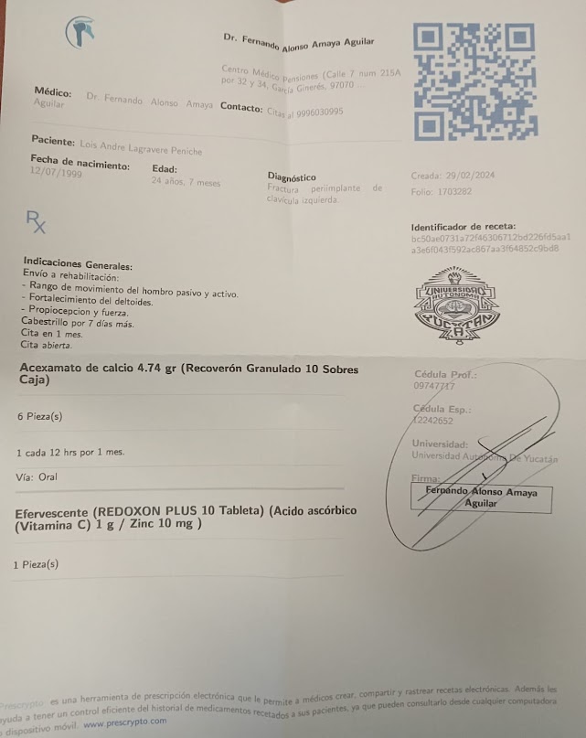 Foto: Parte Médico