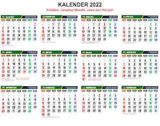 Desain Kalender 2022 CDR