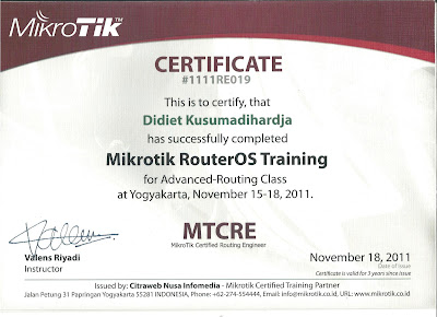 MTCRE Certificate