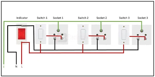 Extention box wiring connection