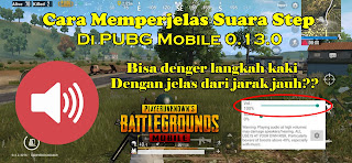 Cara Memperjelas Langkah Kaki / Step PUBG Mobile 0.13.0 Update Terbaru