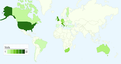 Map of site visits