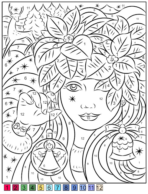 Nicole's Free Coloring Pages: COLOR BY NUMBERS * FLOWERS coloring page