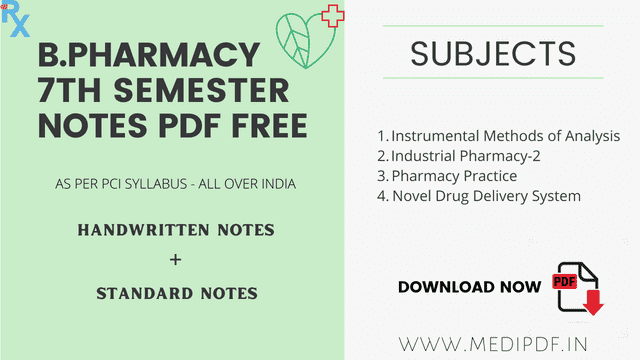 B-Pharmacy-7th-semester-notes-pdf-free-cover-image