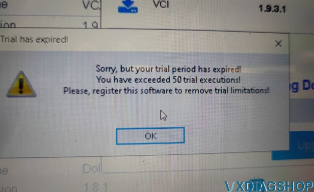 VXDIAG ODIS 9.1.0 Trial Has Expired
