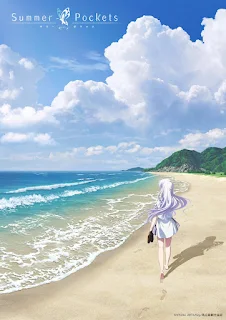 Imagen promocional del anime Summer Pockets con su fecha de estreno en abril de 2025.