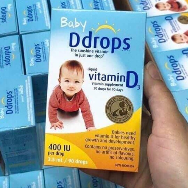 Baby Ddrops Vitamin D3 Cho Trẻ Sơ Sinh 90Giọt