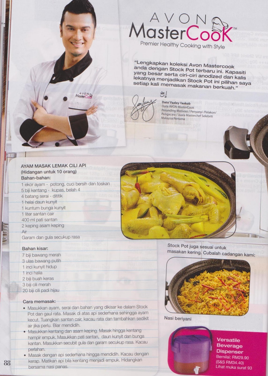 Orkid-ria.blogspot.com: Resepi AVON Master Cook & Pan Grill