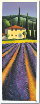 campo con lavanda 30x80