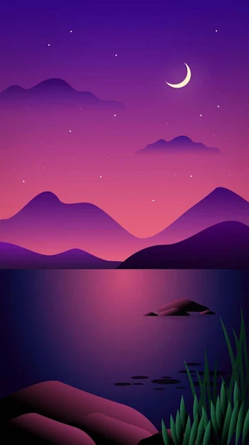 Pink Sky At Night iPhone Wallpaper