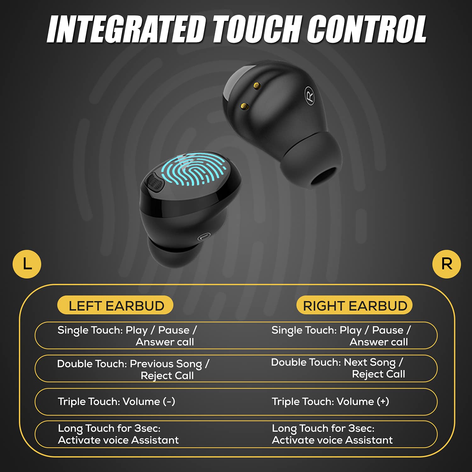 Wecool Moonwalk M3 Bluetooth in Ear True Wireless Earbuds with High Bass