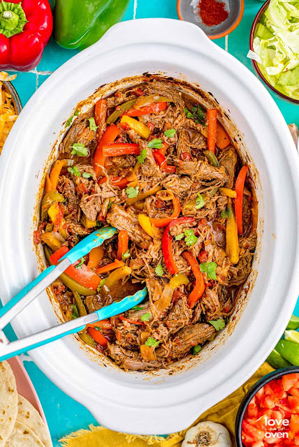 fajita filling in a crockpot