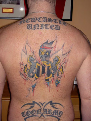 Newcastle United football tattoo
