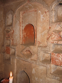 carvings in cave walls
