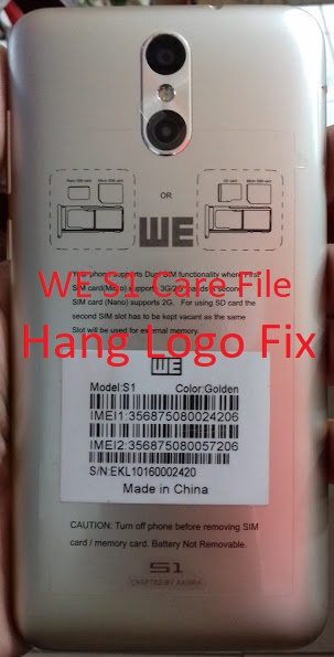 WE S1 Hang Logo Dead Fix Firmware