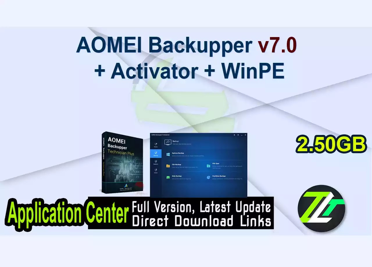 AOMEI Backupper v7.0 + Activator + WinPE