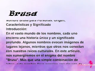 significado del nombre Brusa