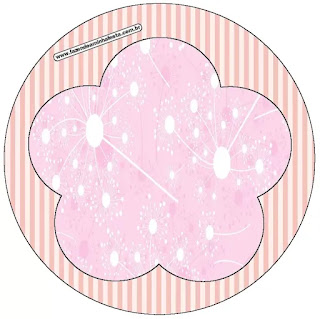 Art in Pink Quinceañera party Free Printable Cupcake Wrappers and Toppers