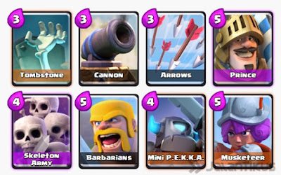 Kumpulan Battle Deck Clash Royale Arena 3 Terbaik (Winning Strategy) Offensive