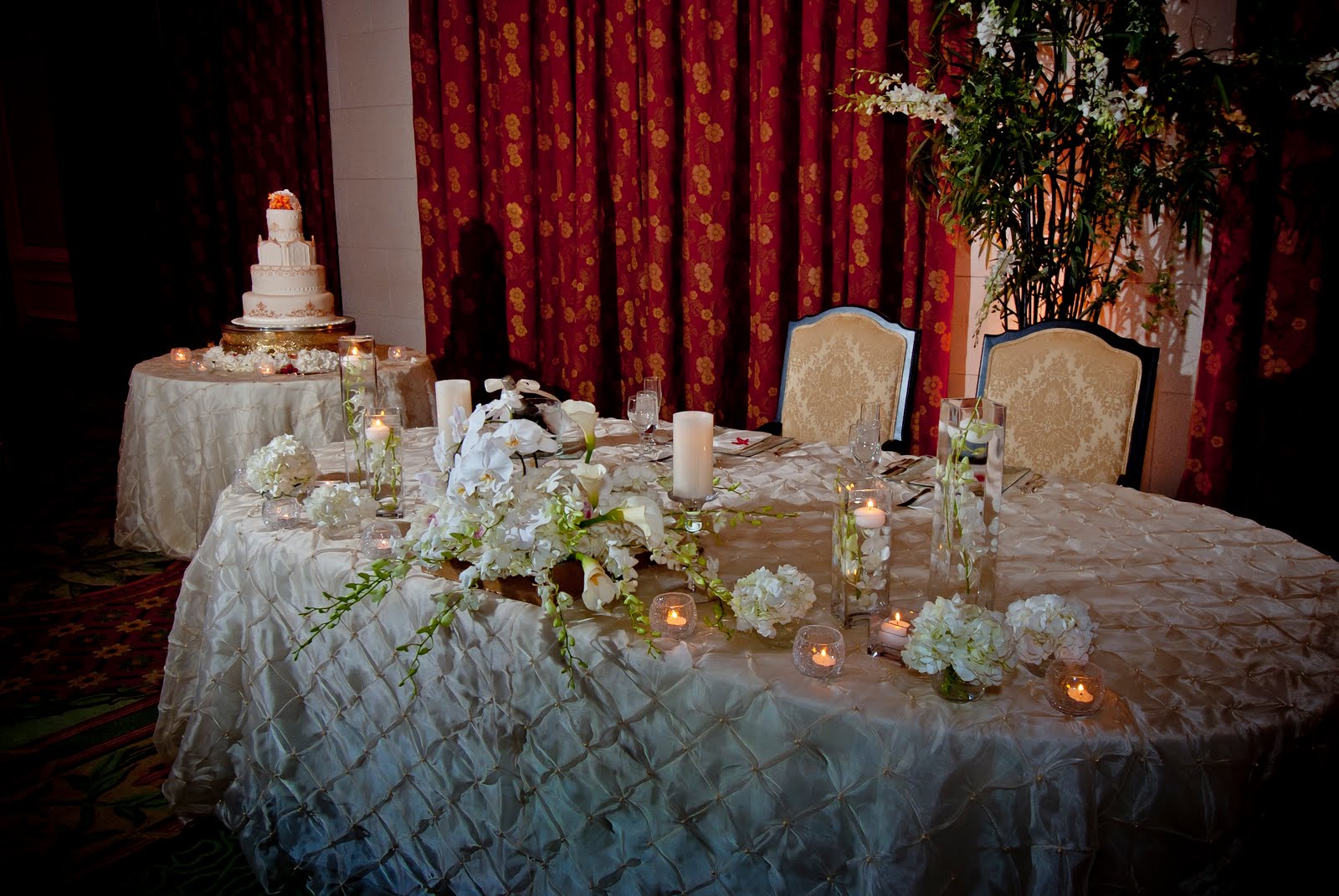 Bride And Groom Reception Table Decoration Ideas Photograph