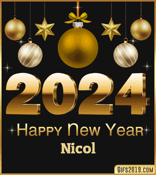 Happy New Year 2024 gif Nicol