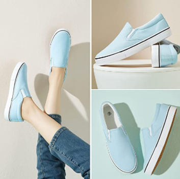 Women's Slip on Shoes Low Top Canvas Sneakers Non Slip Fashion Casual Shoes