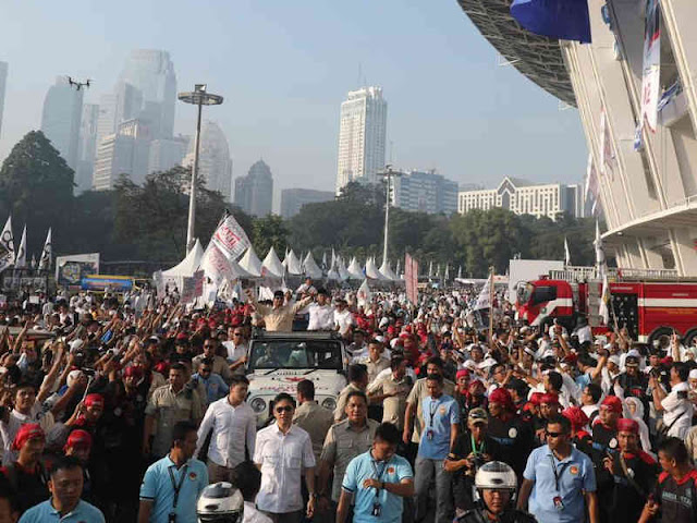 Kampanye Akbar Prabowo - Sandi di Stadion Gelora Bung Karno Berjalan Baik dan Tertib