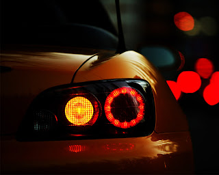 Orange Car Back Lights HD Wallpaper
