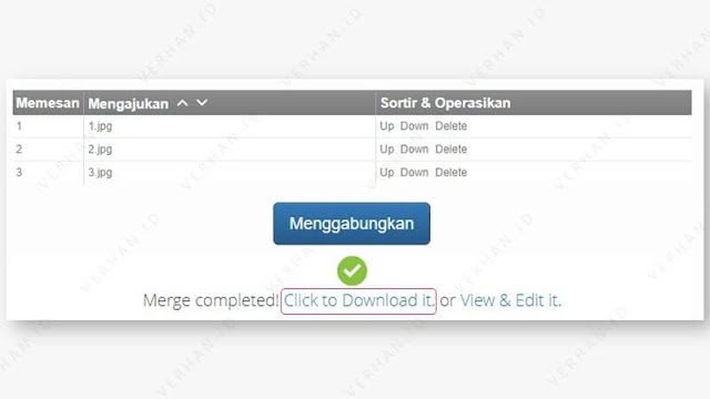 download foto yang sudah digabungkan