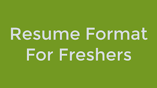 Resume Format For Freshers-bdjobh