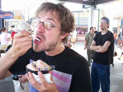 Peter eating ice cream