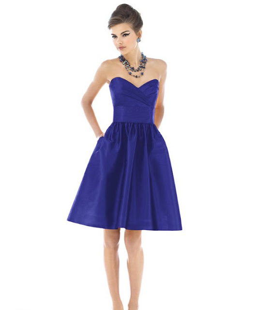 blue bridesmaid dress