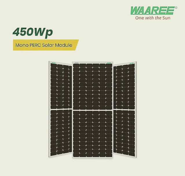 Solar Panel Halfcut 450 Watt 24 Volts 144 Cells Mono PERC Solar Panels (Pack of 2)