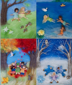 Seasons of Joy, Wool Painting Illustrations