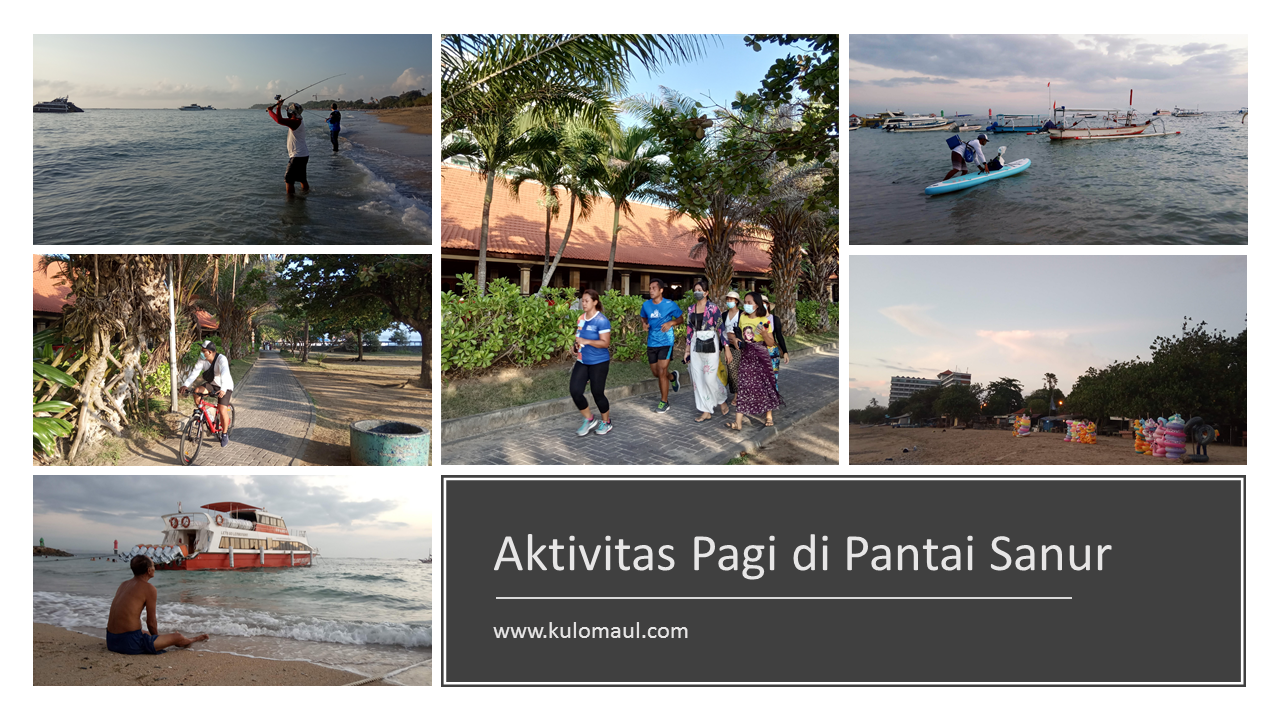 Aktivitas Pagi di Pantai Sanur