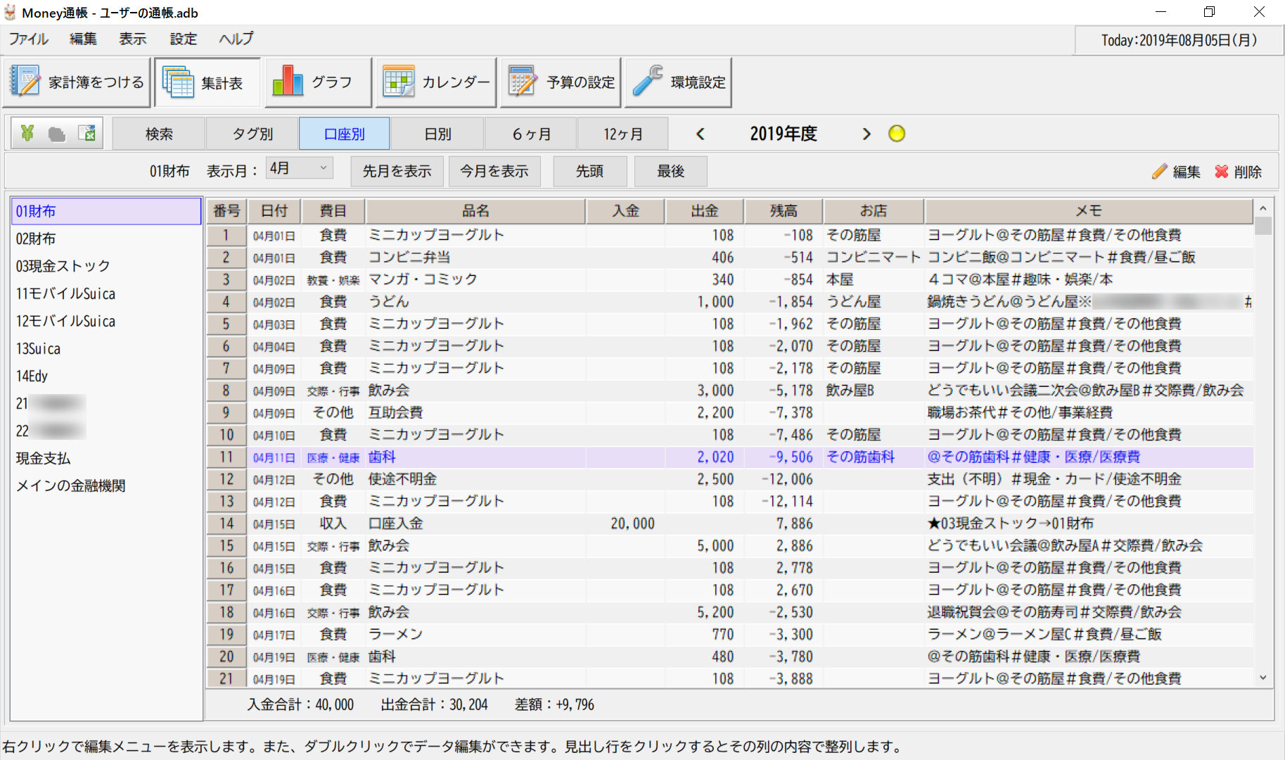 こうやって一つ一つの取引にお店を設定していくんだけどさ