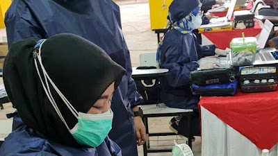 Biddokes  Polda Banten Gelar Vaksinasi Massal di Gerai Vaksin Presisi Universitas Sutomo Serang