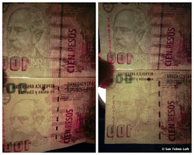 Argentinien bluedolar dollar -  das wechseln auf der Strasse zum inoffiziellen Wechselkurs 