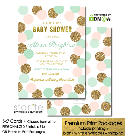 https://starliteprintables.indiemade.com/product/blush-pink-mint-gold-baby-shower-invitation-gold-glitter-polka-dots-girl