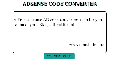 Adsense AD code converter script