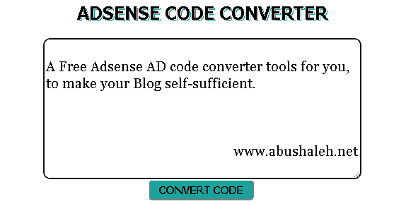 Adsense AD code converter Plugin for Blogger 2020