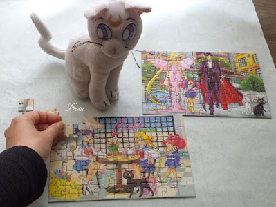 Gadżety z Czarodziejki z Ksieżyca./ Sailor Moon items : Artemis the cat and puzzles.