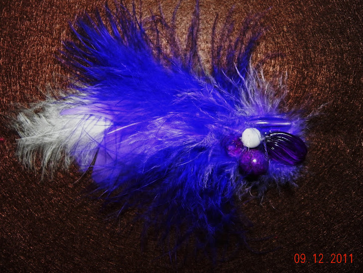 Purple & White Feathers!