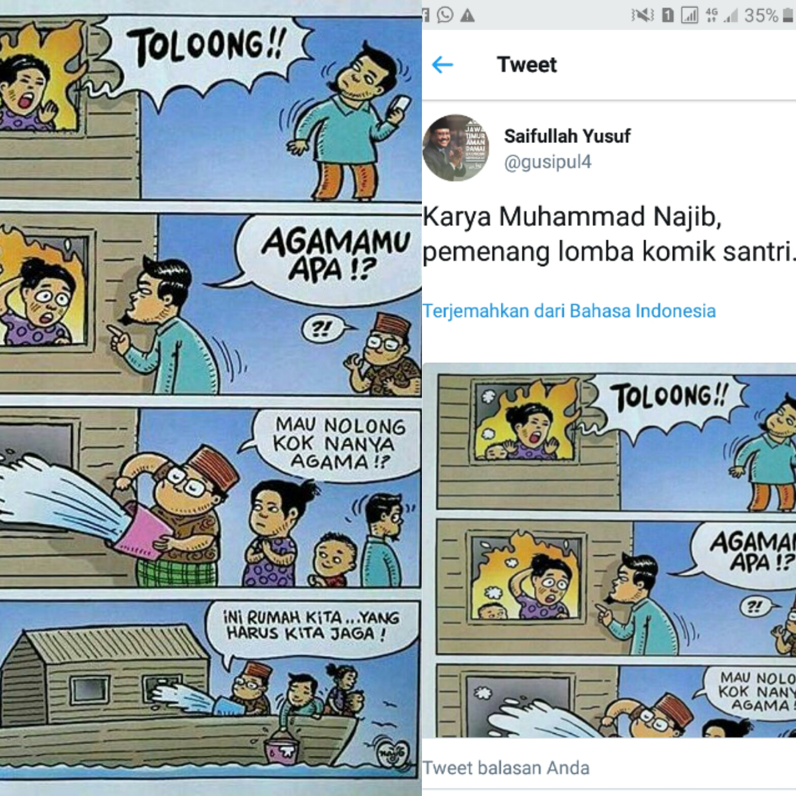 Komik Menyerang Islam Dan Bantahan Ketua RT Wajada