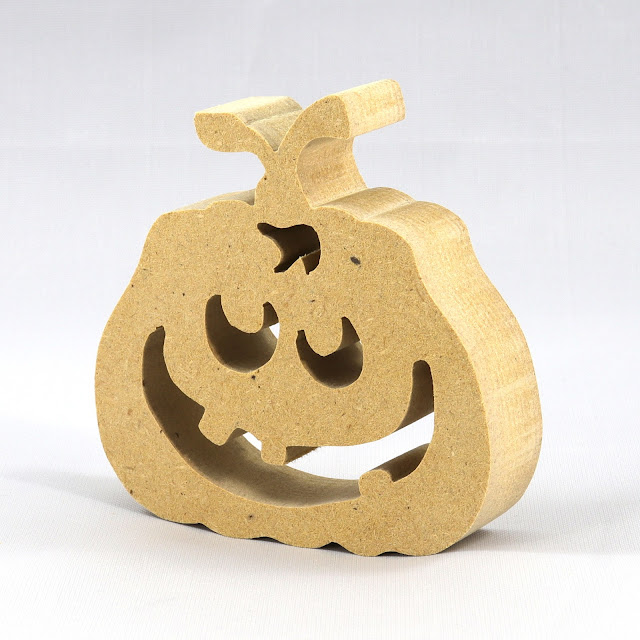 Handmade Wood Halloween Jack-O-Lantern Pumpkin Cutout