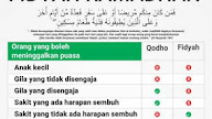 Tabel Qadha Dan Fidyah