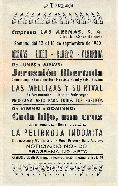 Programa de Cine - Jerusalen Libertada - Francisco Rabal - Sylva Koscina